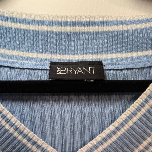 Lane Bryant V-Neck Blue Cricket Sweater - Picture 4 of 4